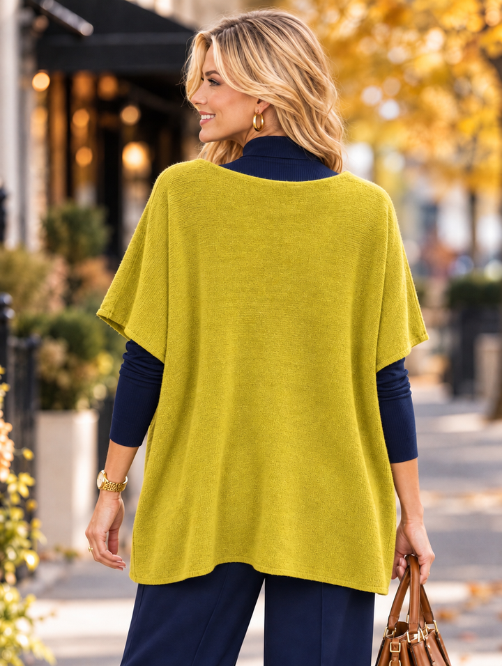 “KRISTEN” V-Neck Soft Knit Layering Jumper yellow