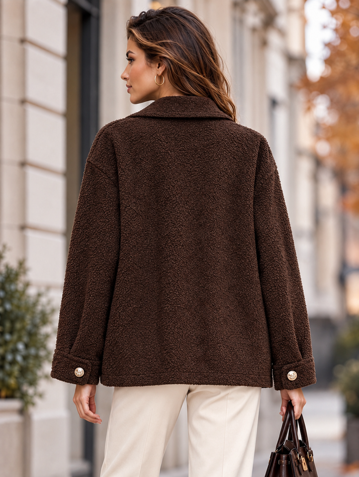 “HOPE”Premium Textured Jacket chocolate