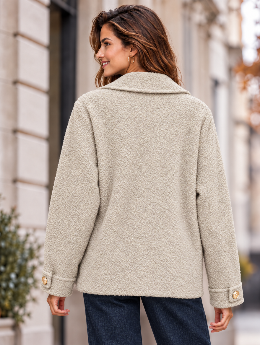“HOPE”Premium Textured Jacket cream