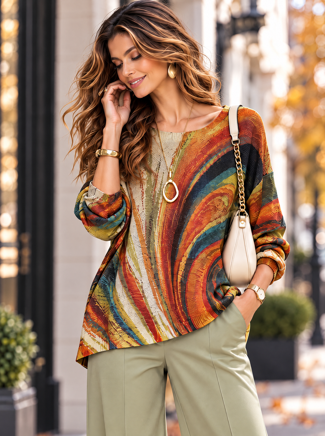 “LEXIE” Artisitc Fine Knit Top