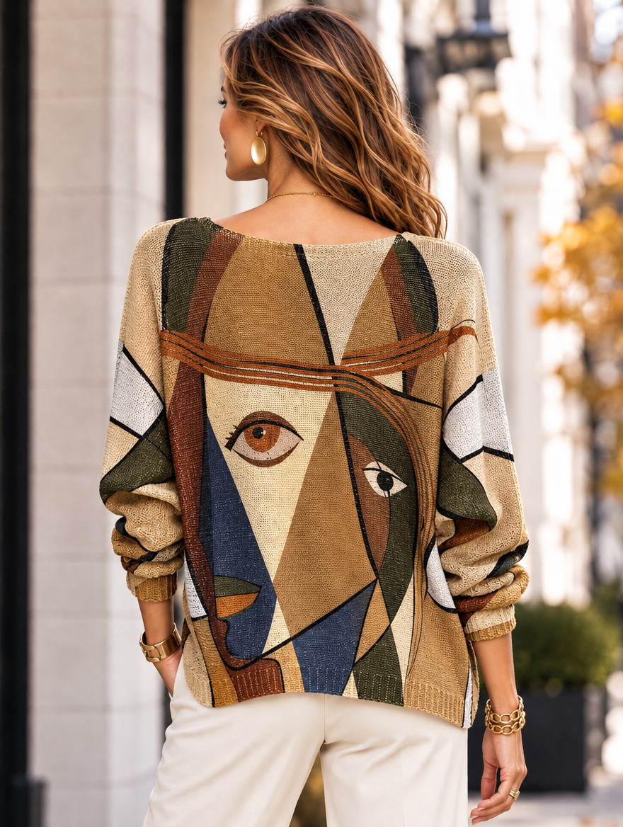 “LEXIE” Artisitc Fine Knit Top