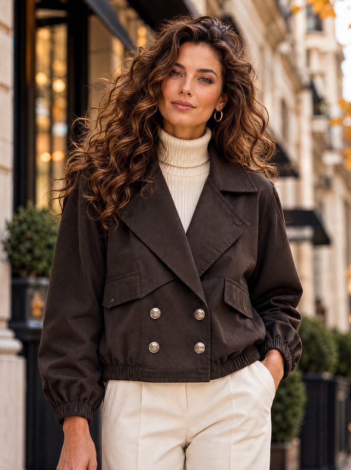 “HANNAH” Military Jacket chocolate