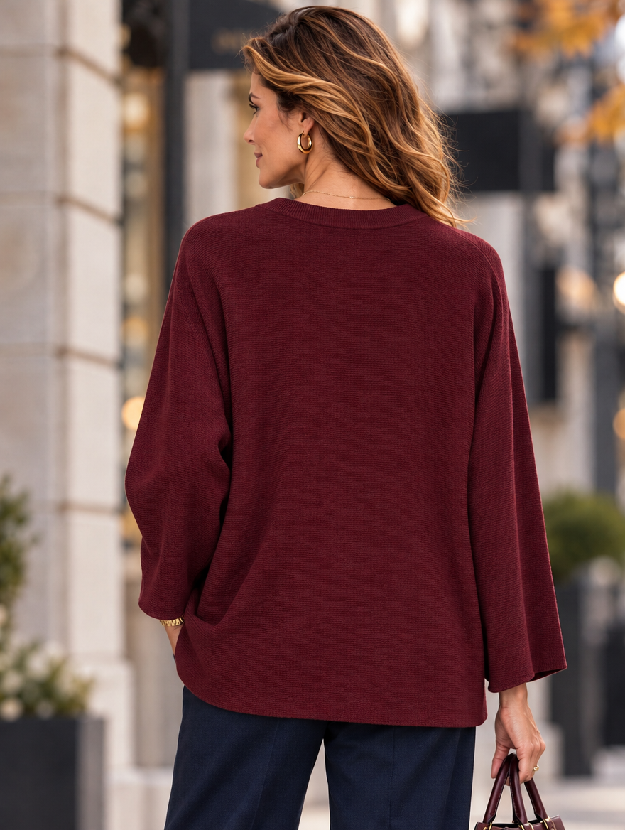 “KYLIE” Leopard Print Colour Block Jumper burgundy
