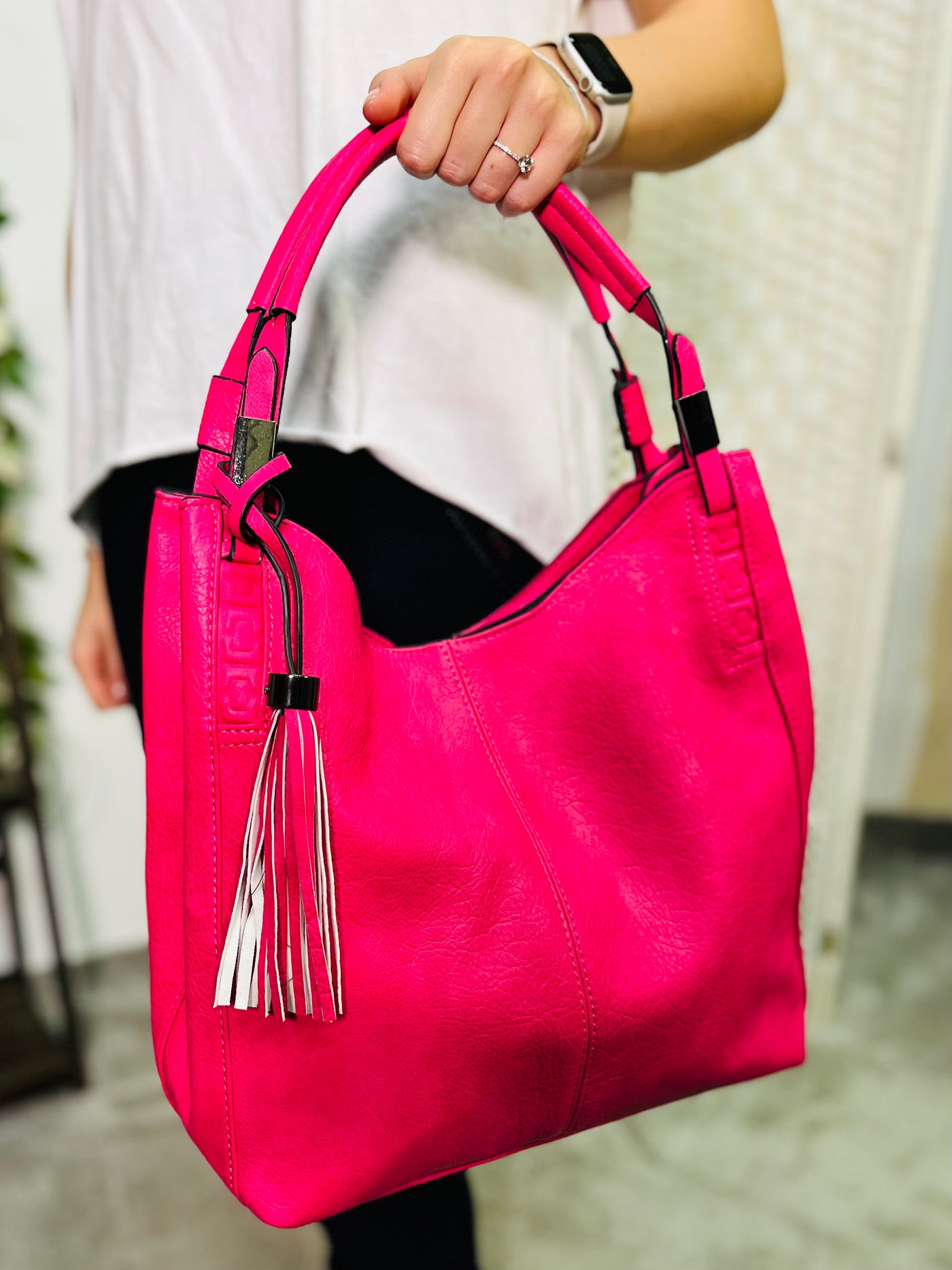 Hobo Handbag-Pink