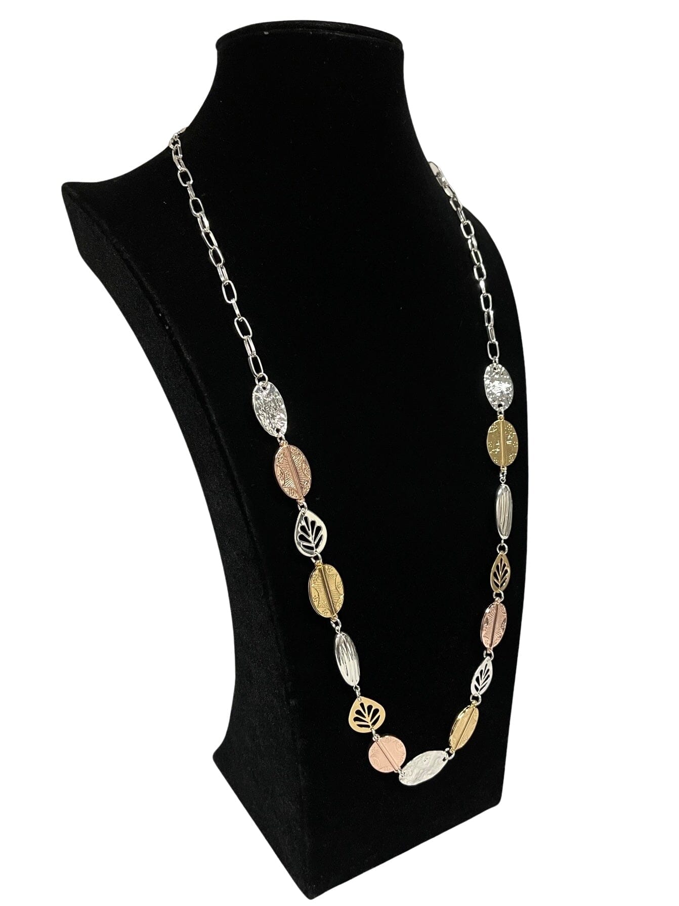 Gold/Rose Gold & Silver Long Statement Necklace