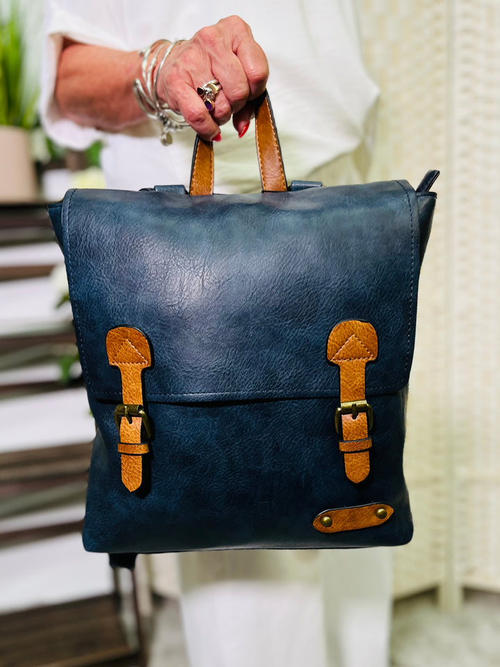 Satchel Backpack-Navy