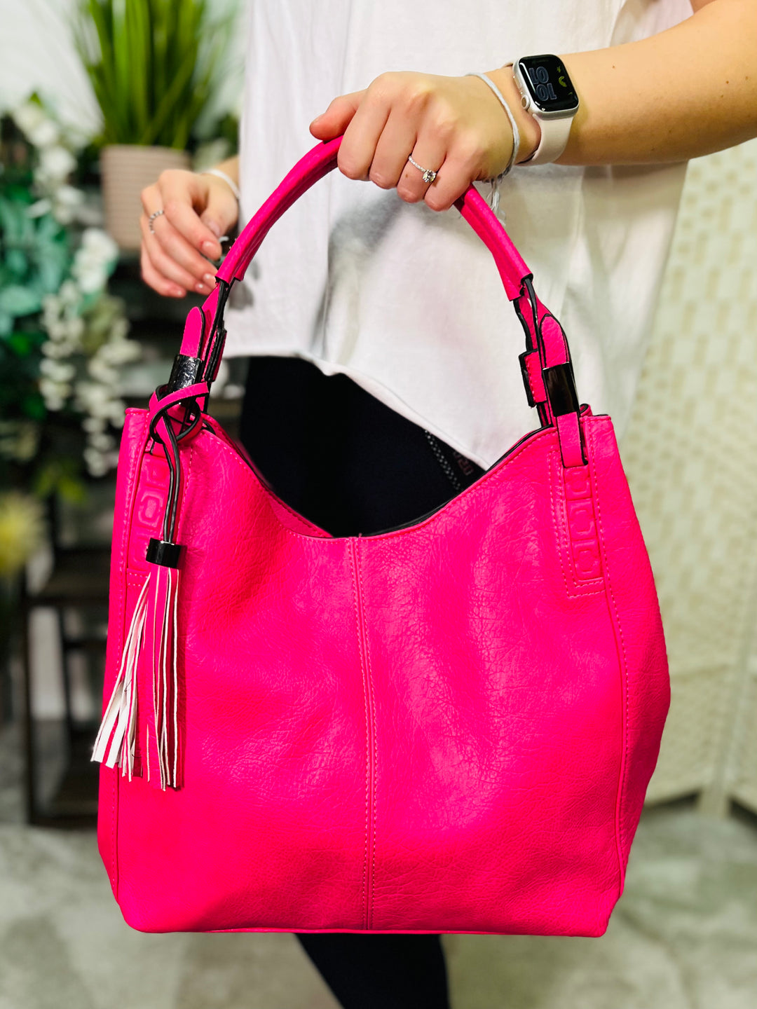 Hobo Handbag-Pink