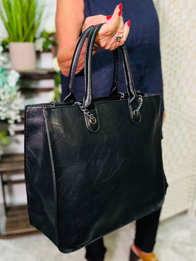 Shopper Handbag-Black