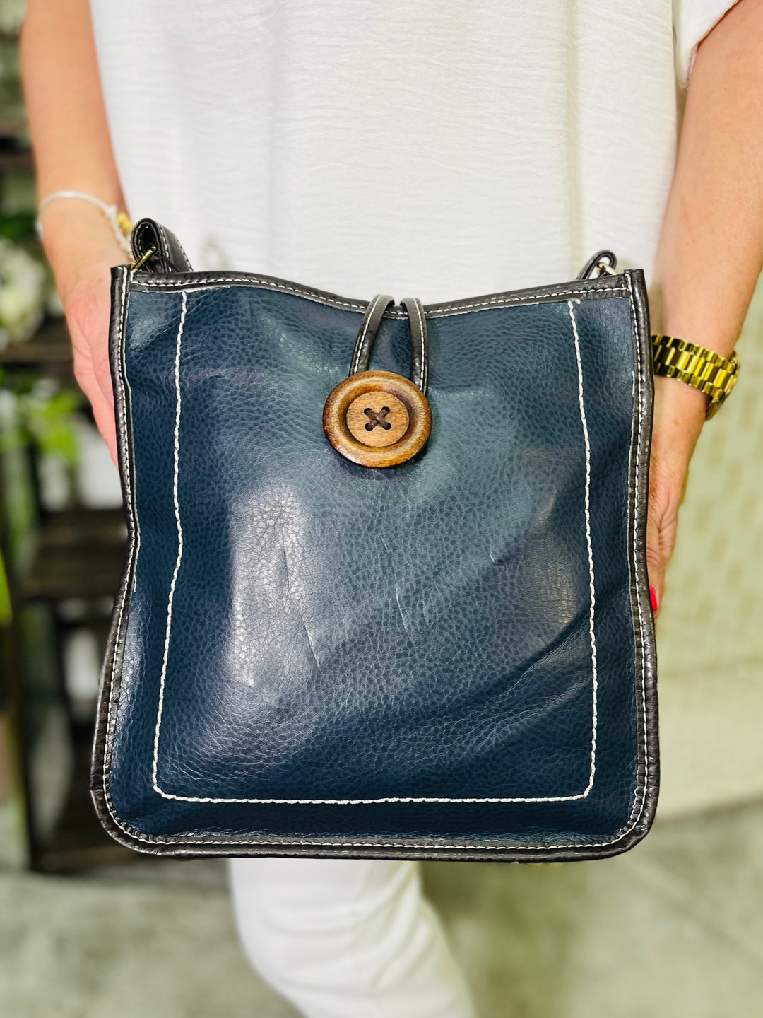 Crossbody Handbag-Navy