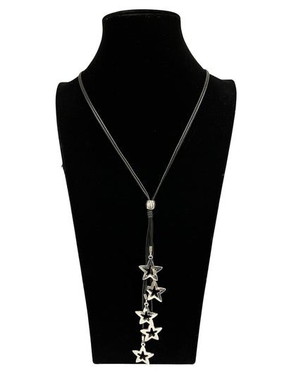 Black & Silver Long Statement Necklace
