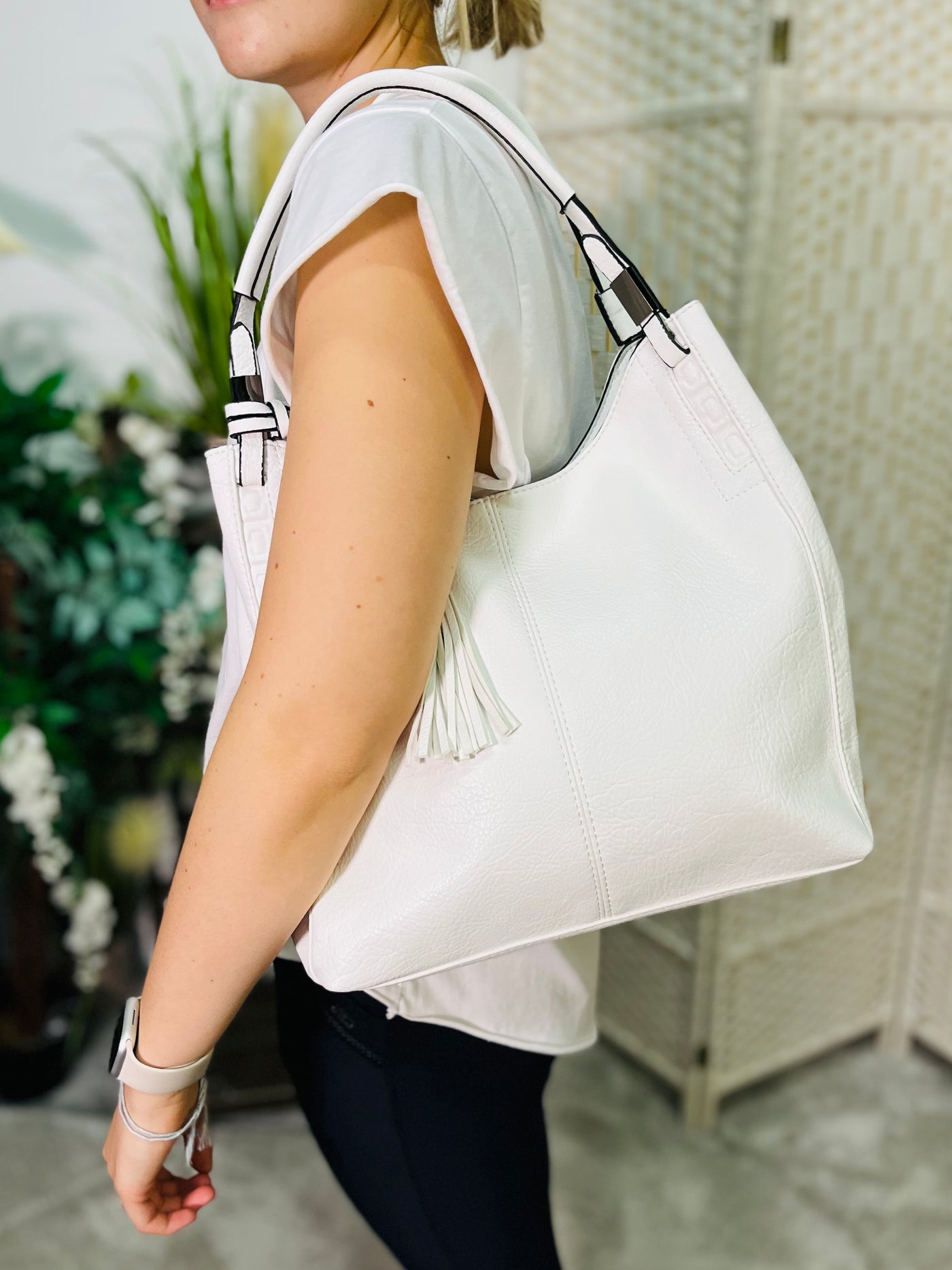 Hobo Handbag-White