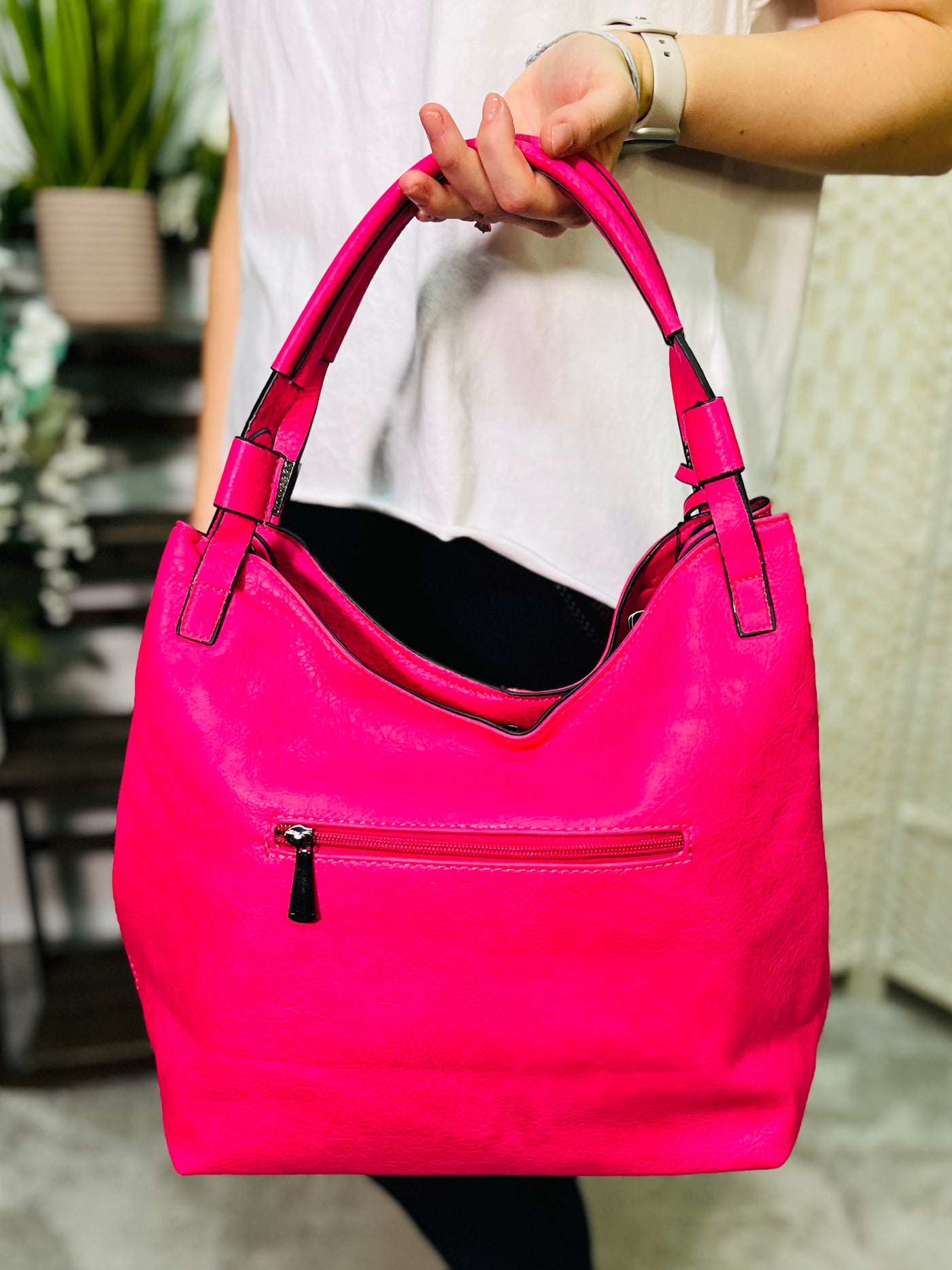 Hobo Handbag-Pink