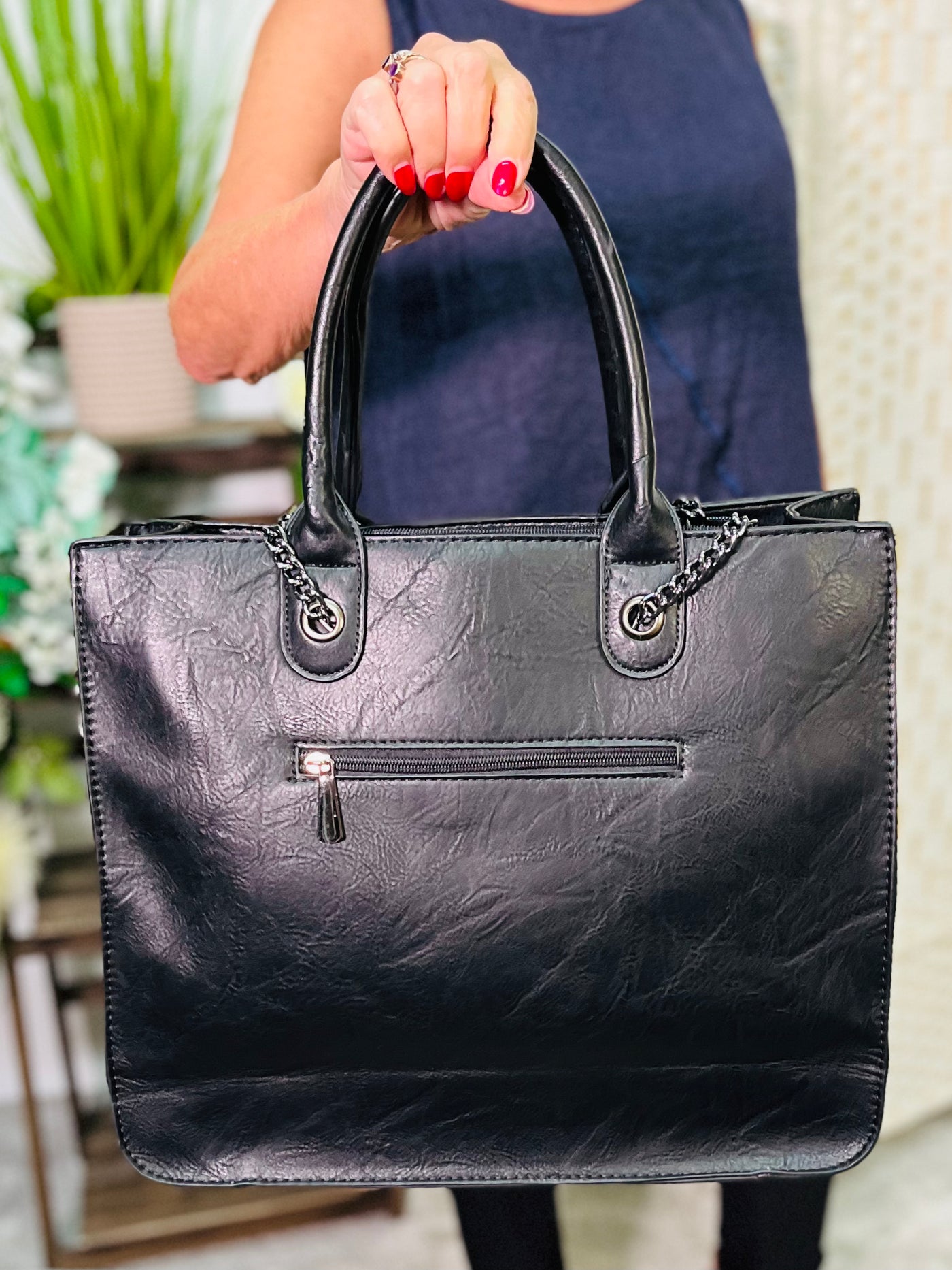 Shopper Handbag-Black