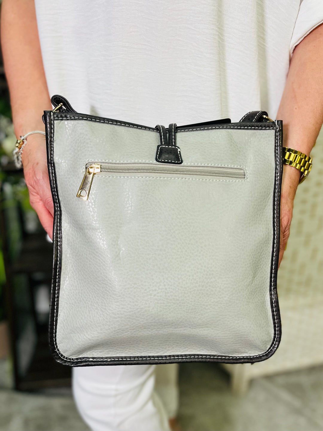 Crossbody Handbag-Silver