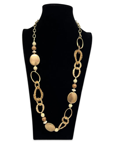 Gold Long Statement Necklace