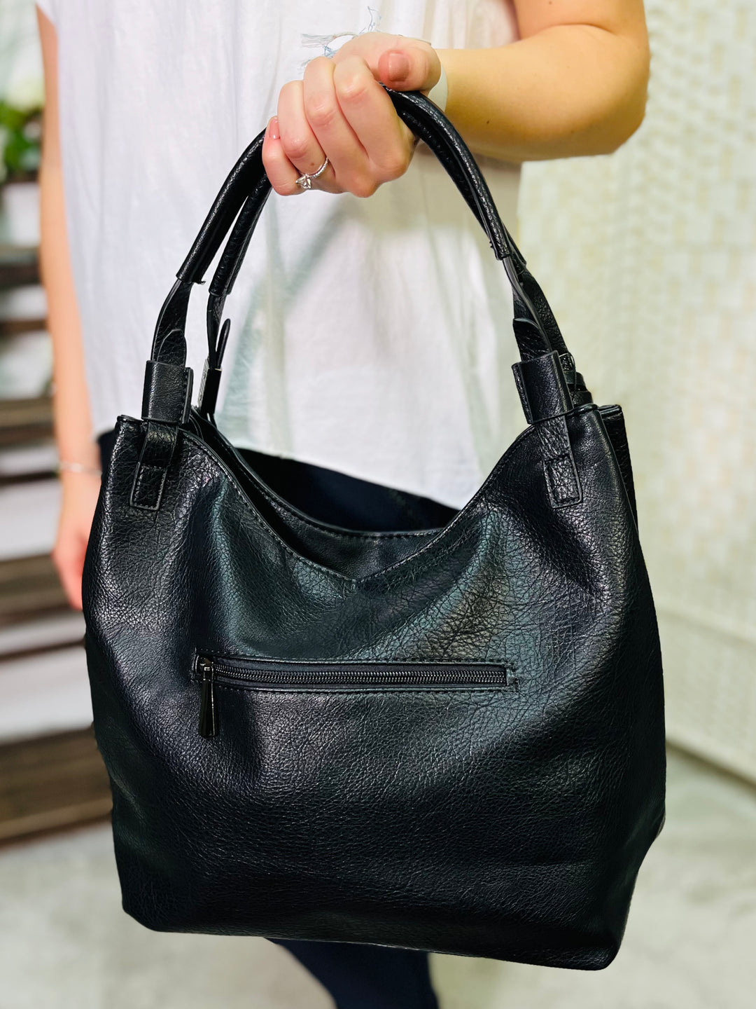 Hobo Handbag-Black