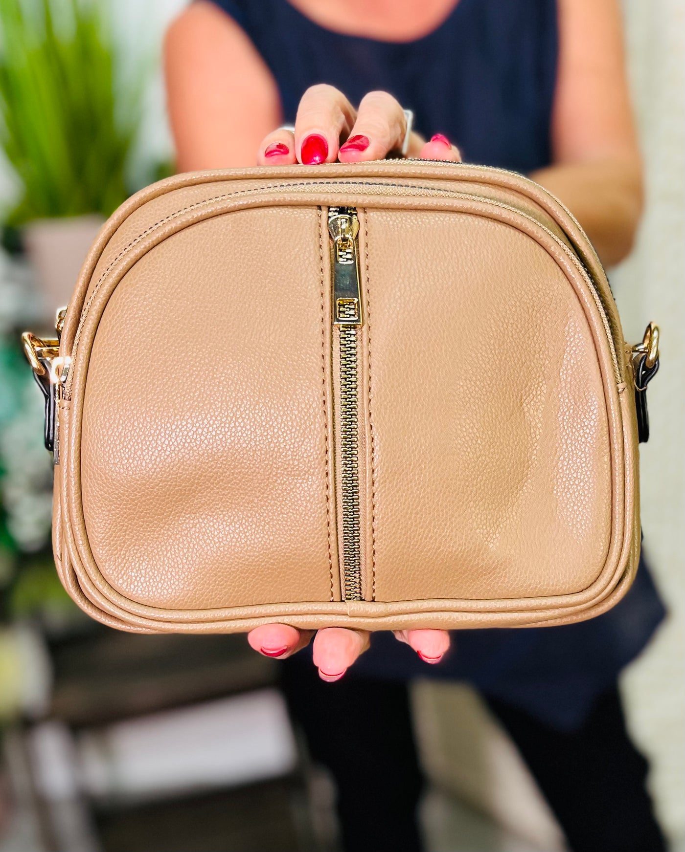 Camel crossbody purse online