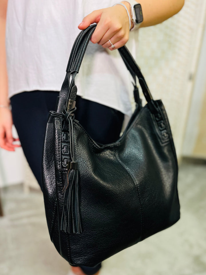 Hobo Handbag-Black