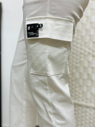 "JESSICA" Cargo Trousers-White