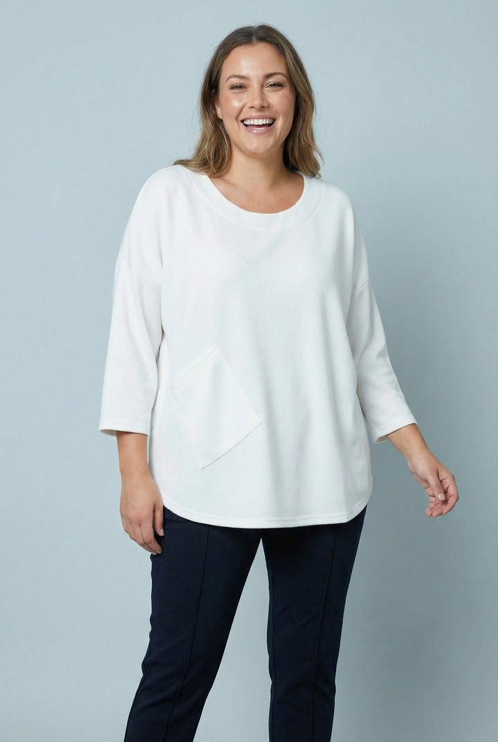 "AMIRA" Soft Knit Top - Off White