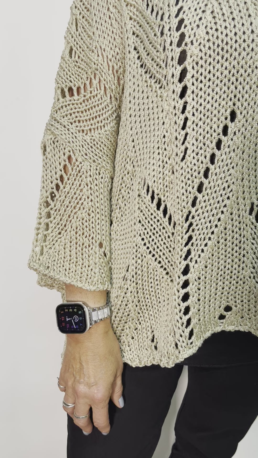 "DOREEN" Crochet Cover Up-Sand