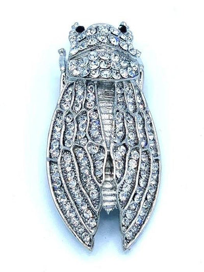 Silver Embellished  Brooch