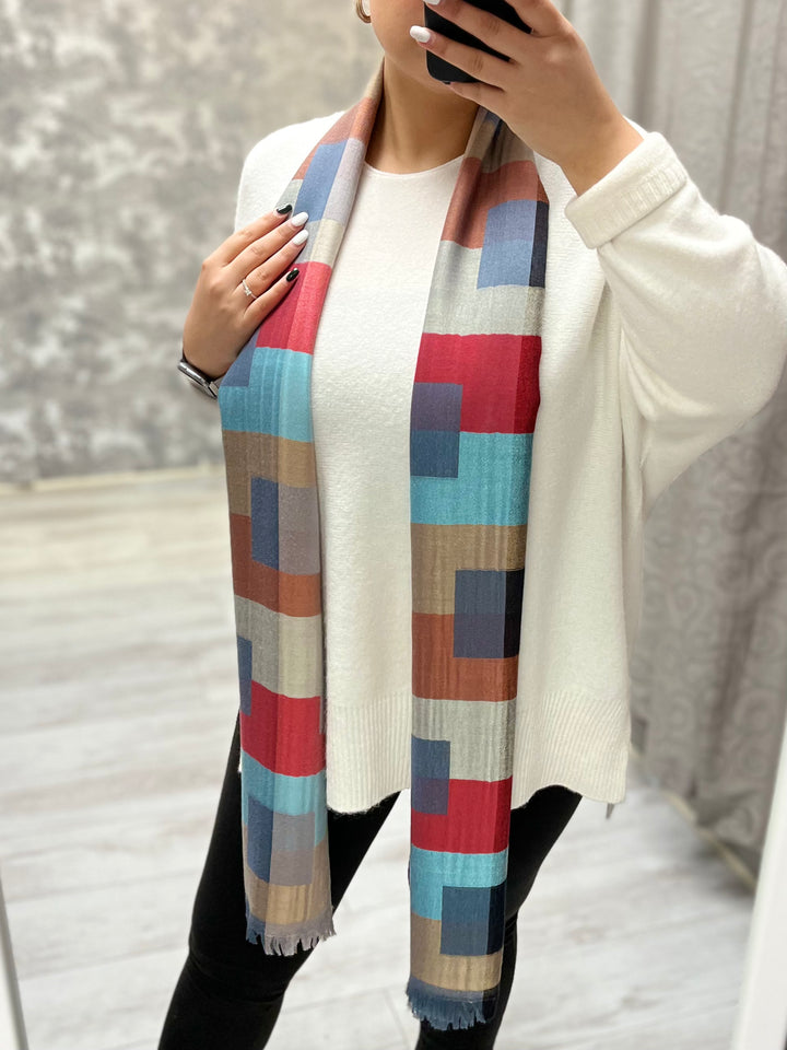 Block Print Scarf-Multicolour