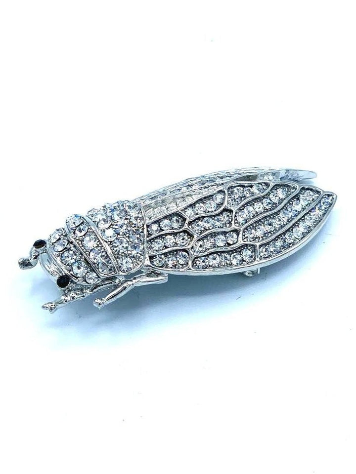 Silver Embellished  Brooch