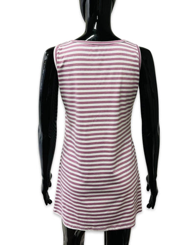MAGIC Vest Stripe Print-Pink & White
