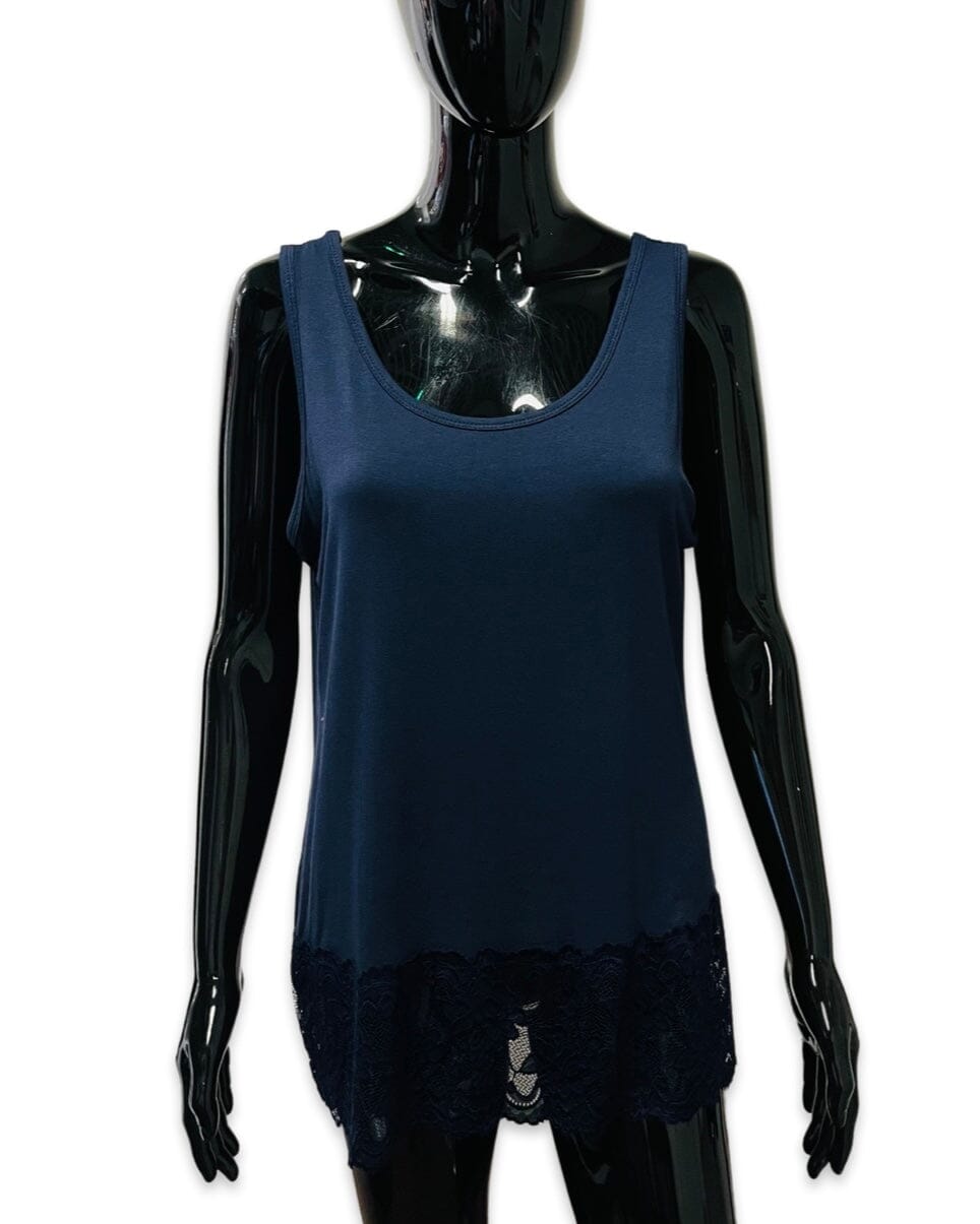 MAGIC Vest With Added Lace Trim - Navy