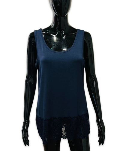 MAGIC Vest With Added Lace Trim - Navy