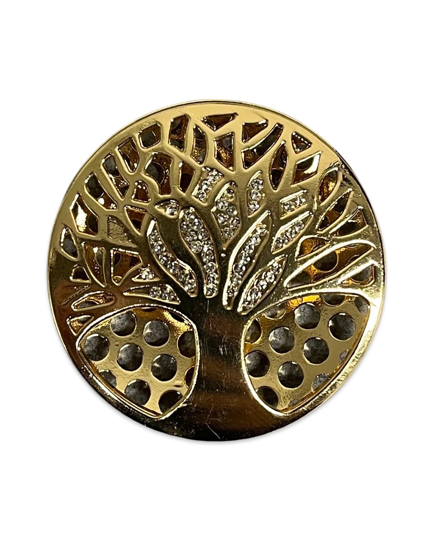 Magnetic Tree Of Life Gold Brooch