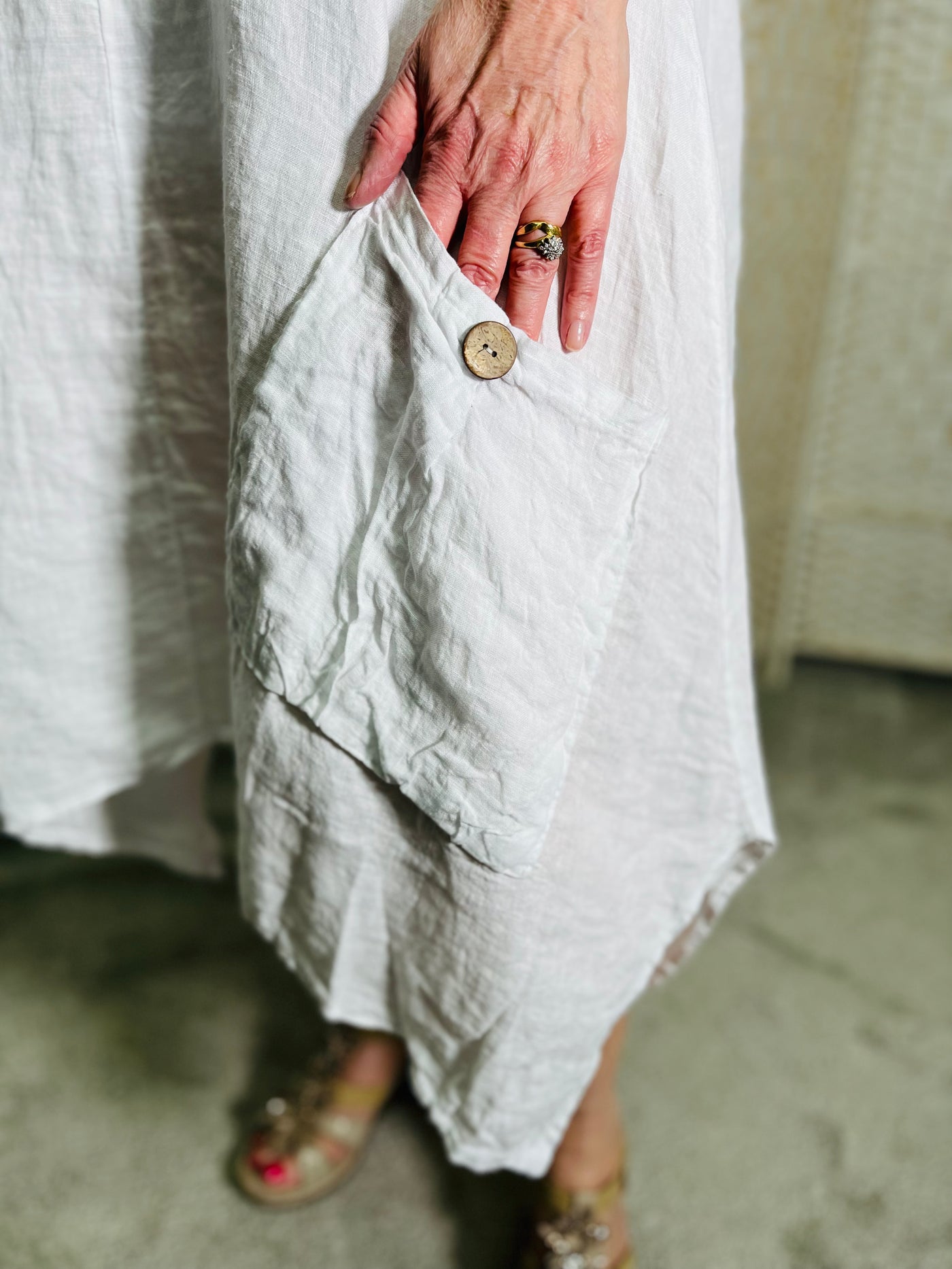"ELLA" Sleeveless Dress-White